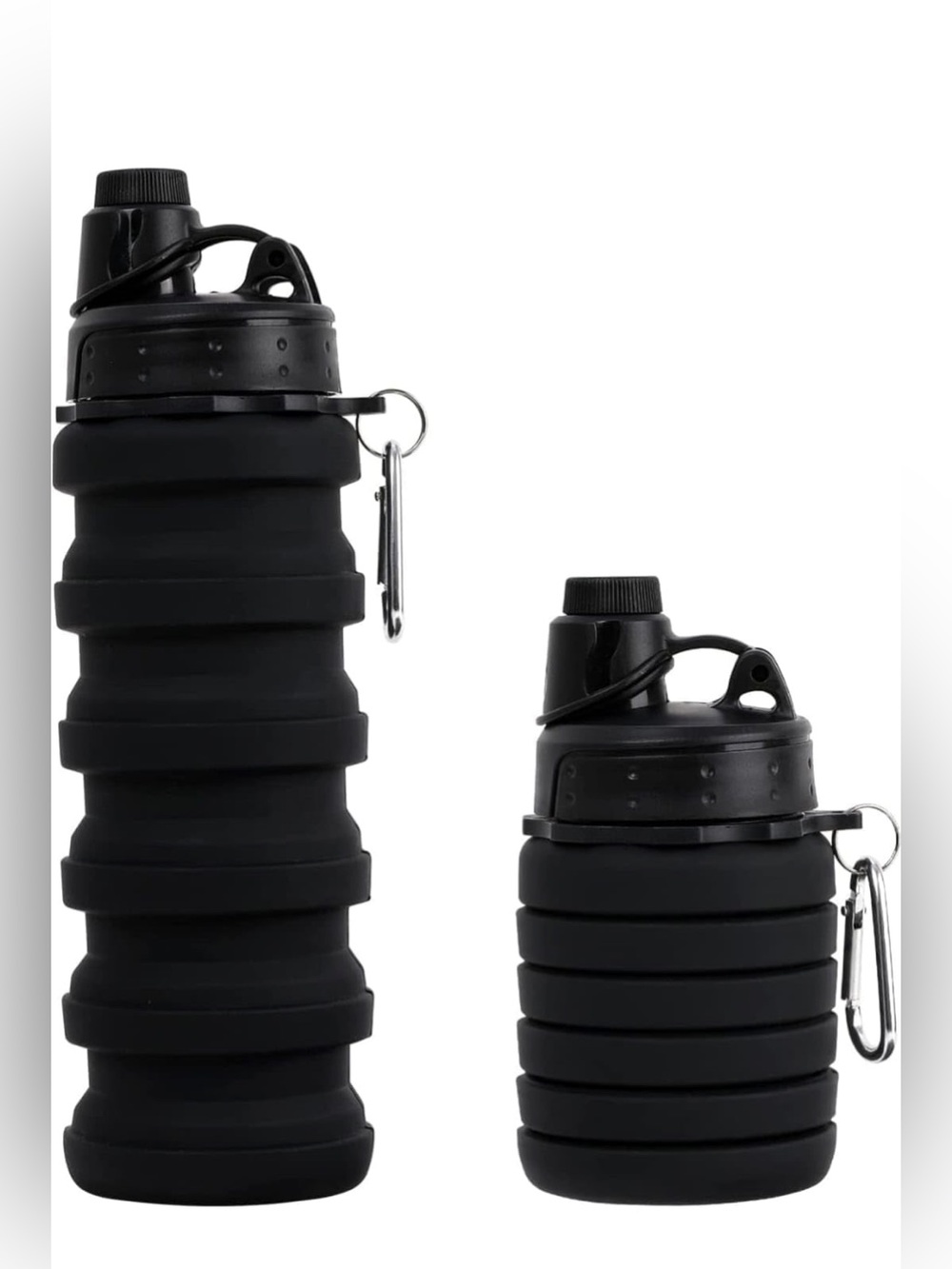 Portable Silicone Water Bottle Retractable -Collapsible-Folding Bottle Cups